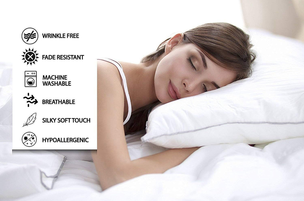 White Queen 4 Piece Microfiber Bed Sheet Set P343221