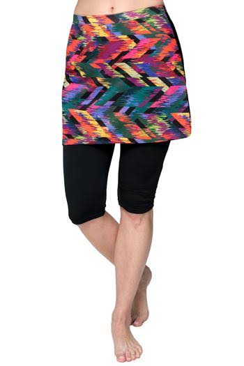 Black 2XL Skirted Capris D955898