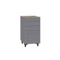 4-Drawer Base Cabinet with Metal Drawer Boxes in Gray F474610