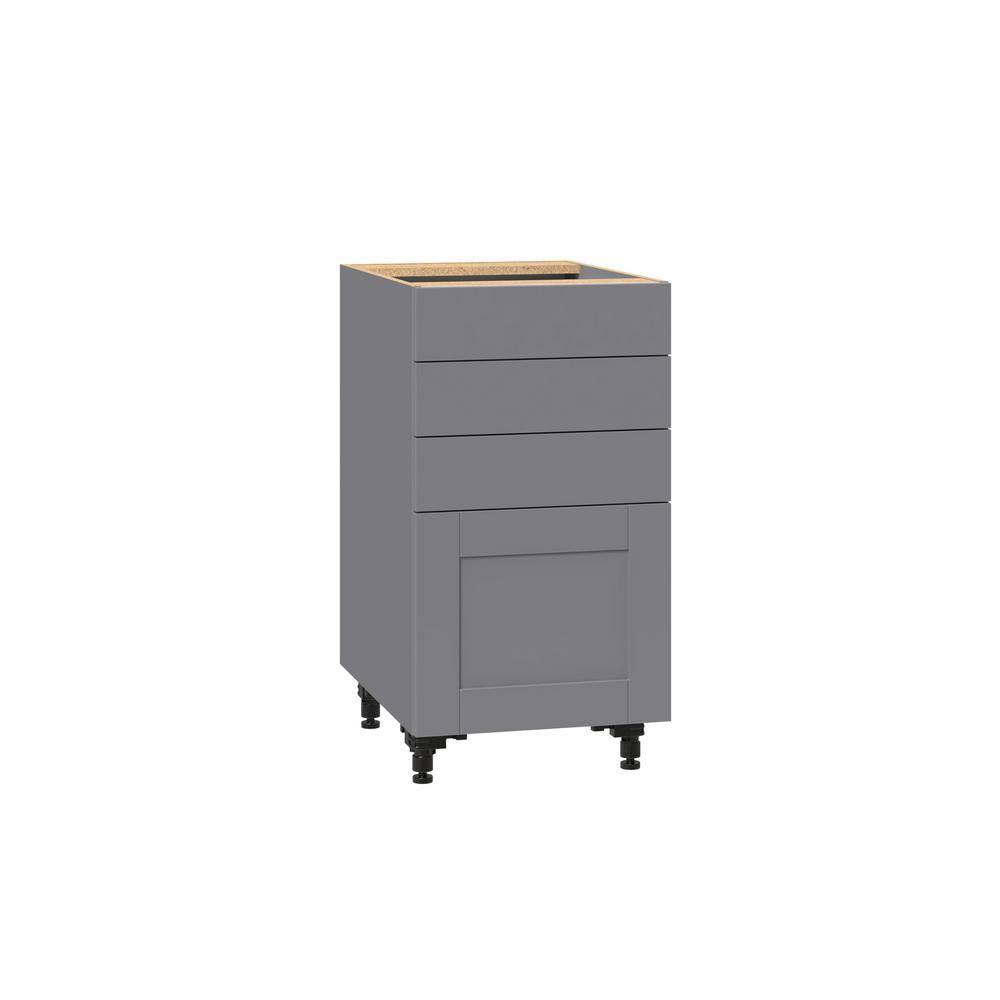 4-Drawer Base Cabinet with Metal Drawer Boxes in Gray F474610