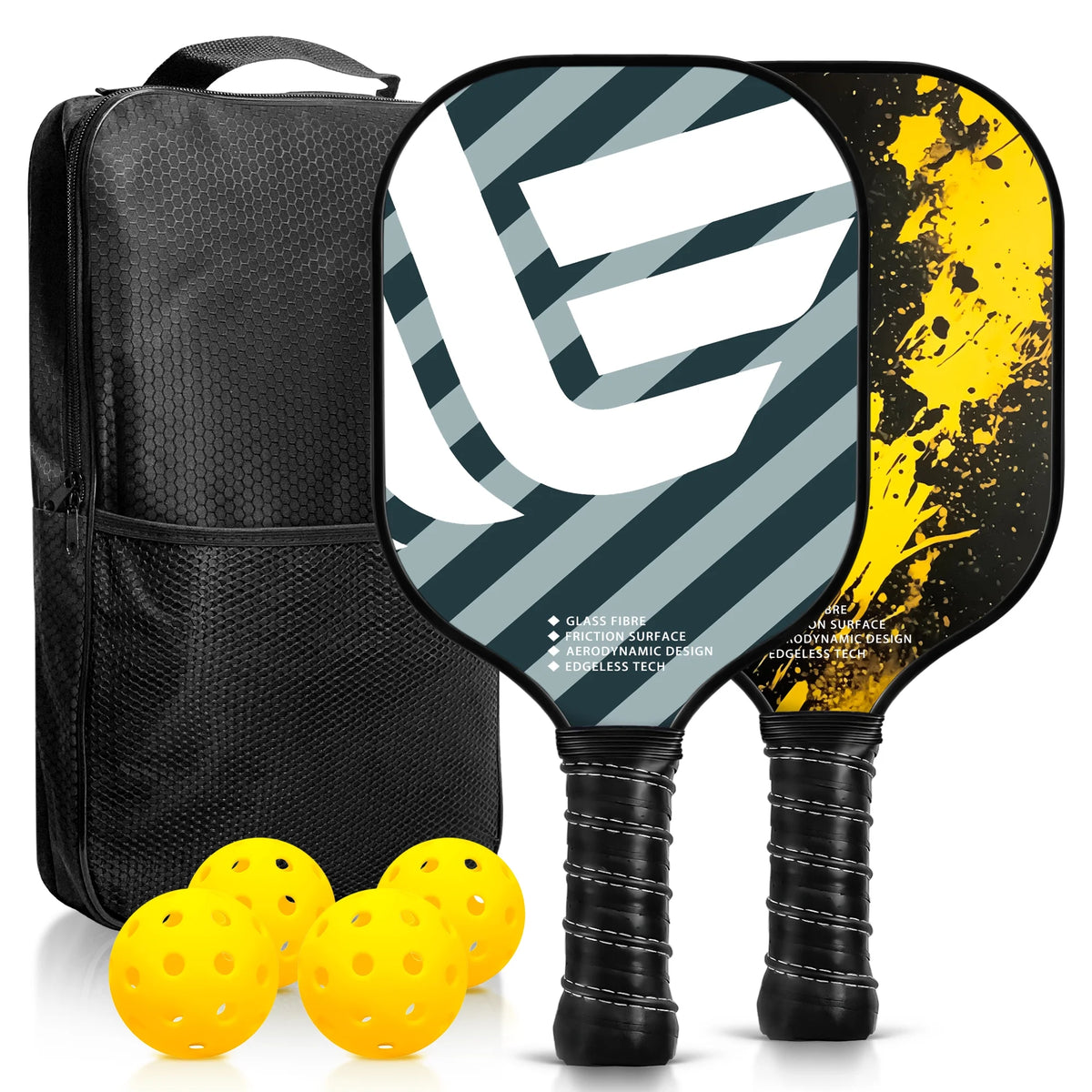 Graphite Fiberglass Pickleball Paddles Set N18125