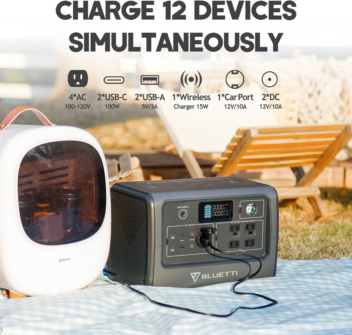 Portable Power Station with 200W Foldable Solar Panel N572