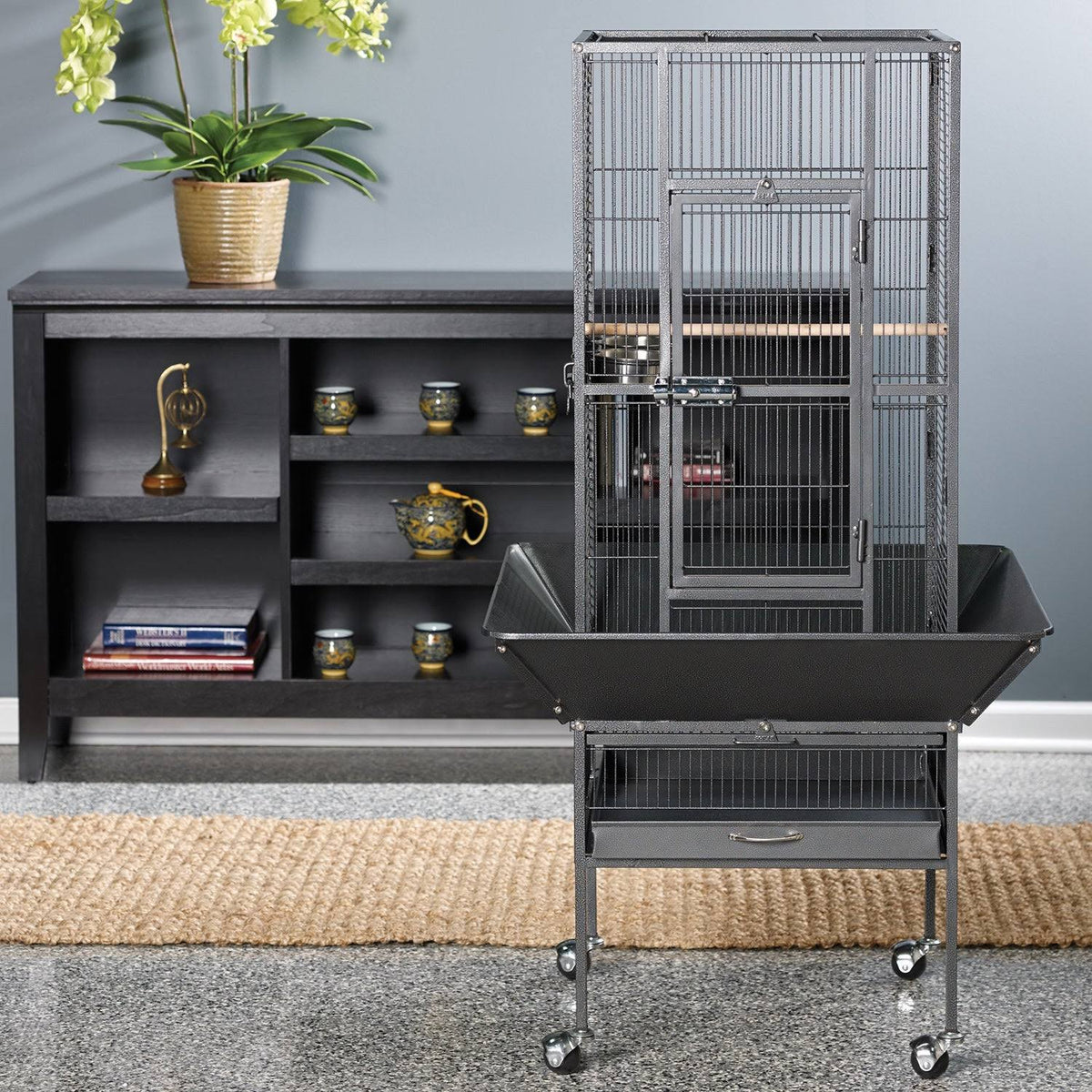 Pewter Bird Cage F565046