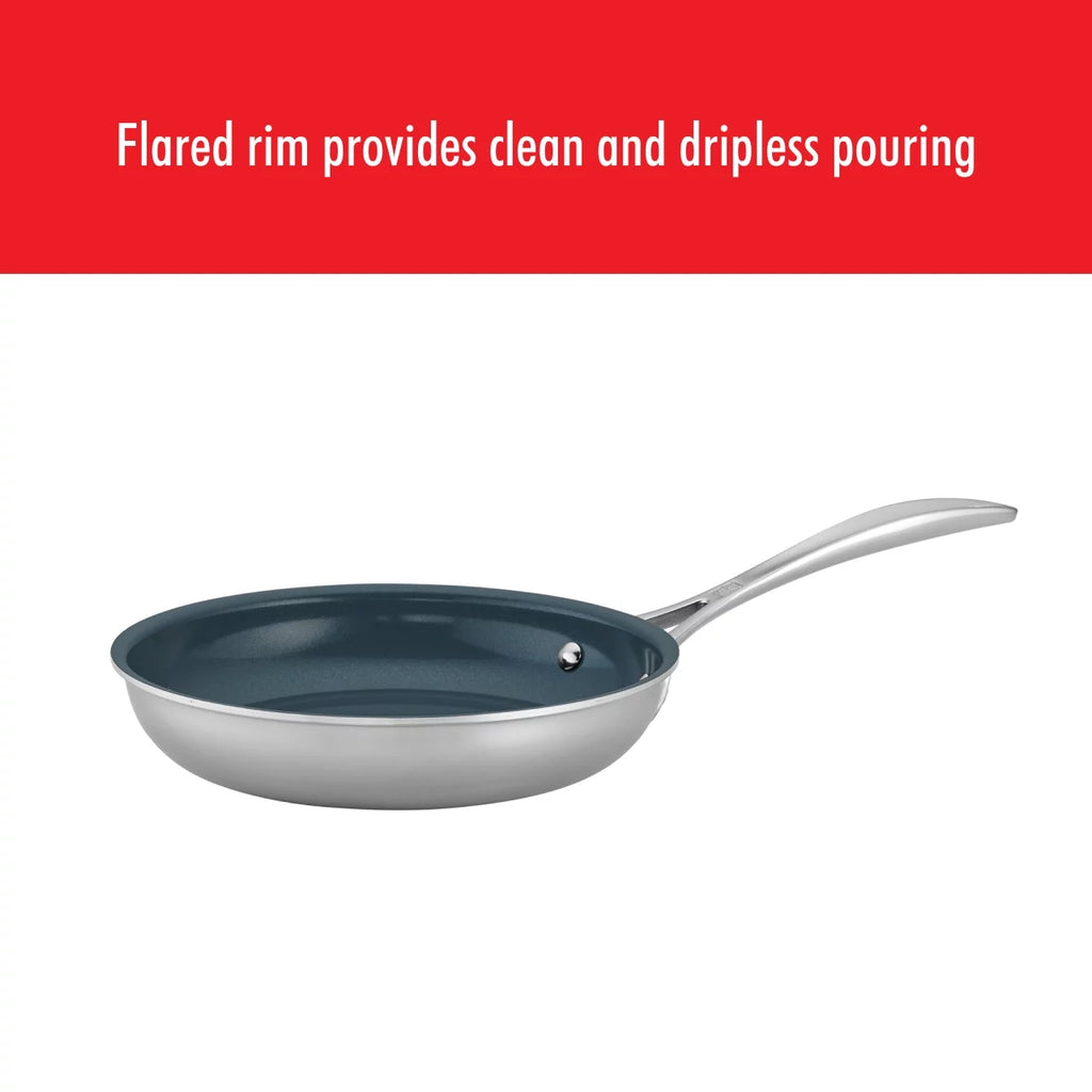 Stainless Steel Ceramic Nonstick Fry Pan with Lid D1274