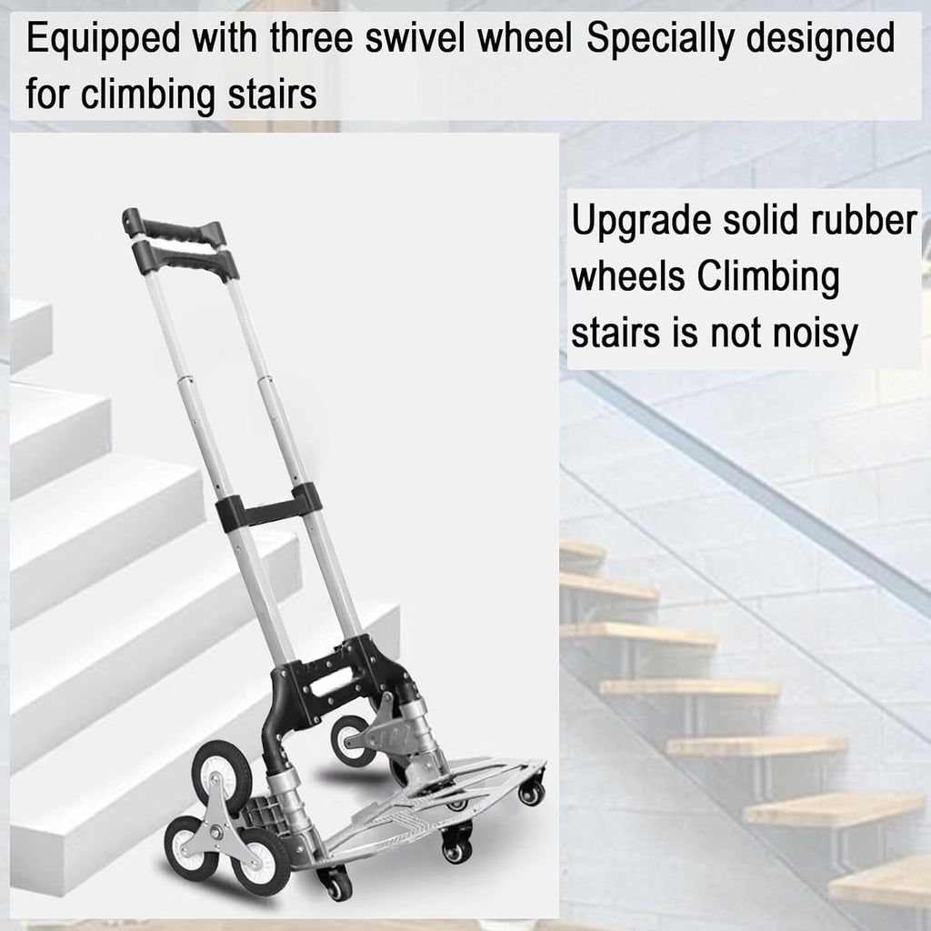 Aluminum Folding Hand Truck with Telescoping Handle and Rubber Wheels F848729
