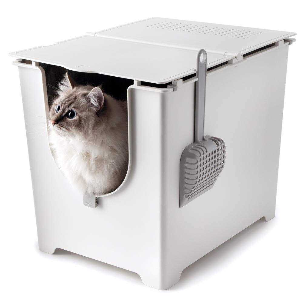 Flip Litter Box with Scoop and Reusable Liner B7662
