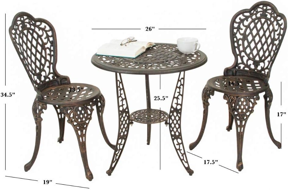 Bronze Cast Aluminum Bistro Set N5308