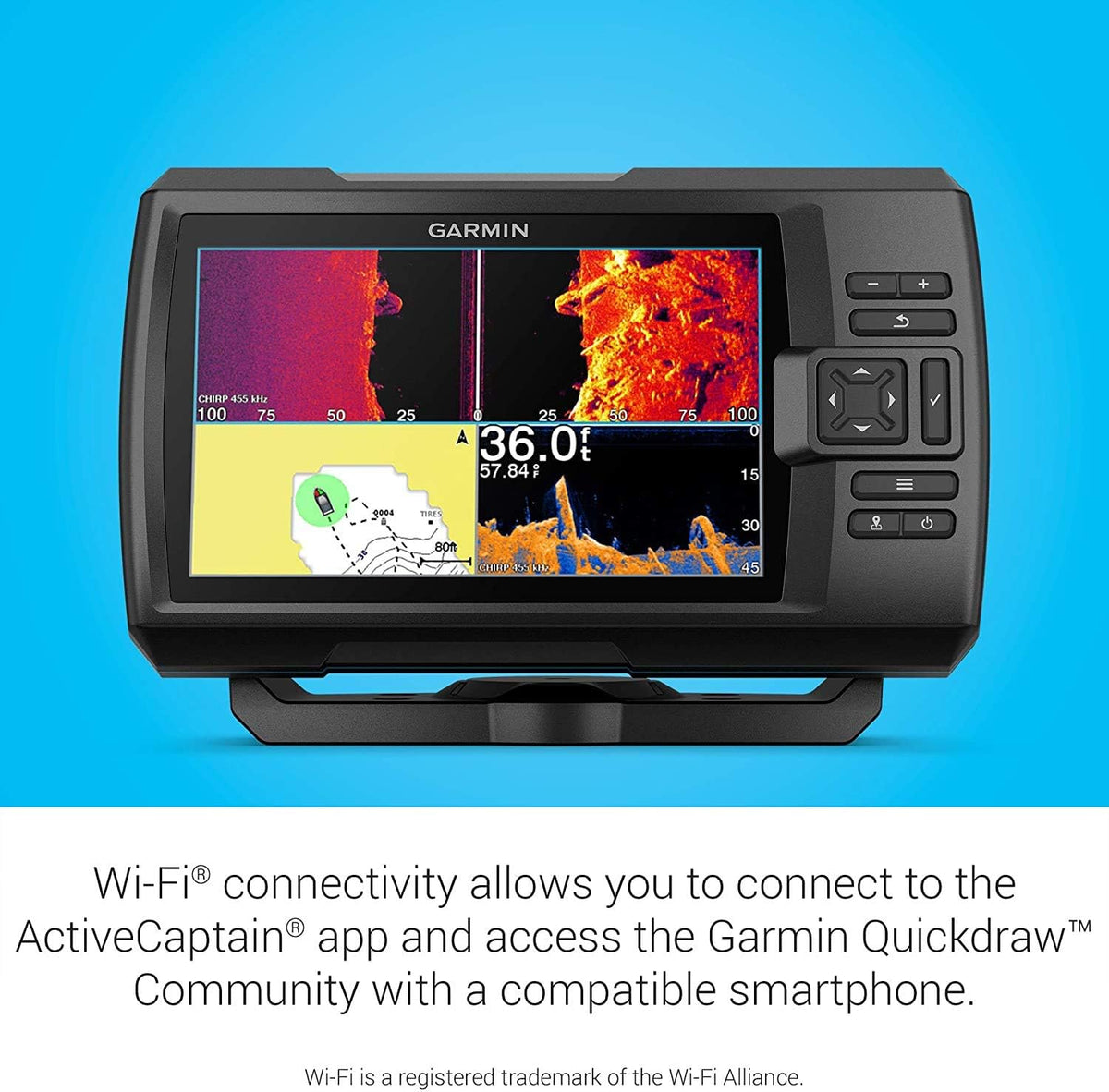7-inch Color Fishfinder with Transducer and Protective Cover H10902