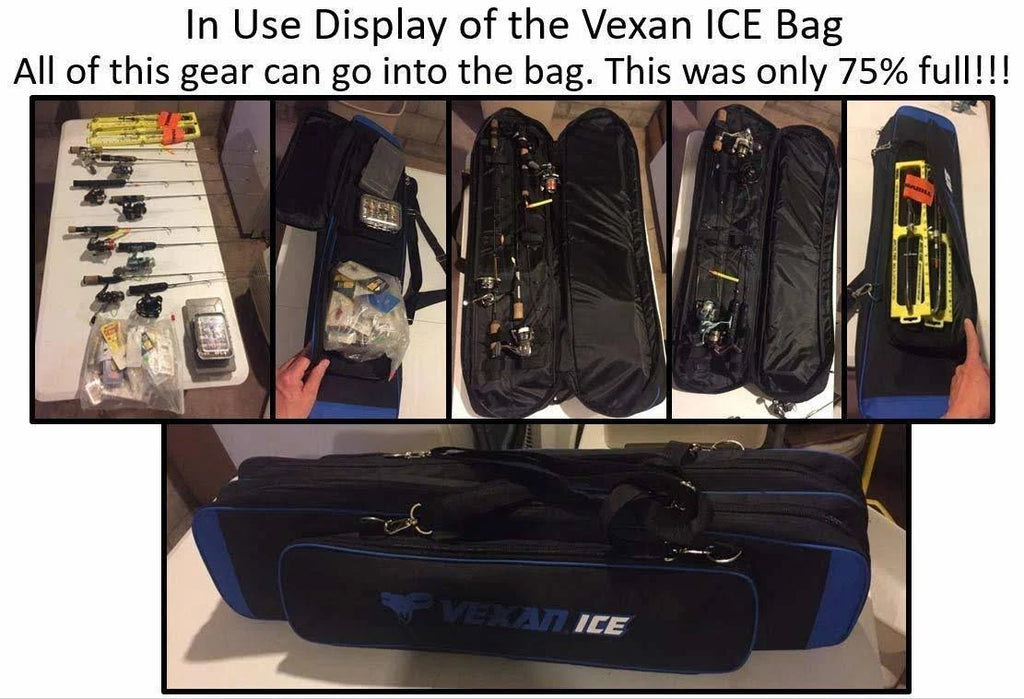 Ice Fishing Rod and Tackle Bag Semi Soft Case N591
