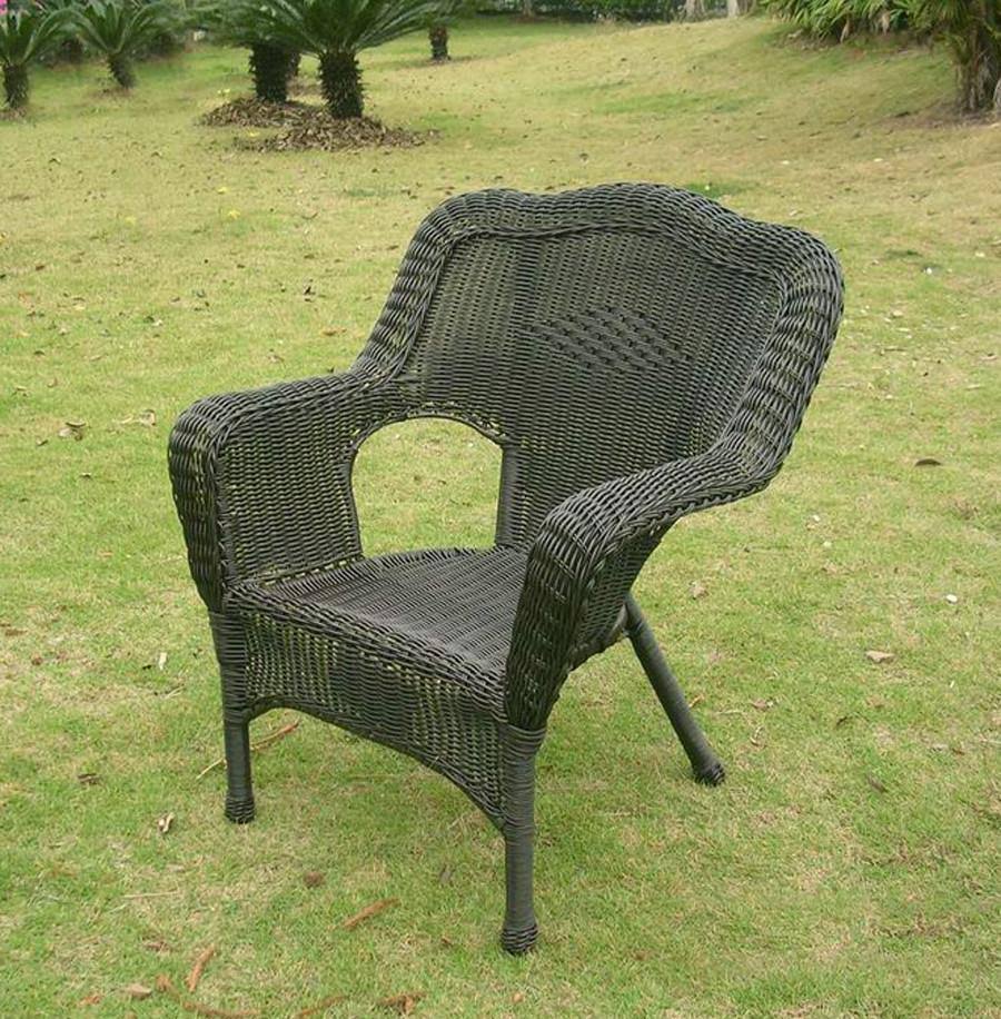 Resin Wicker Patio Chairs Set of 2 G4461