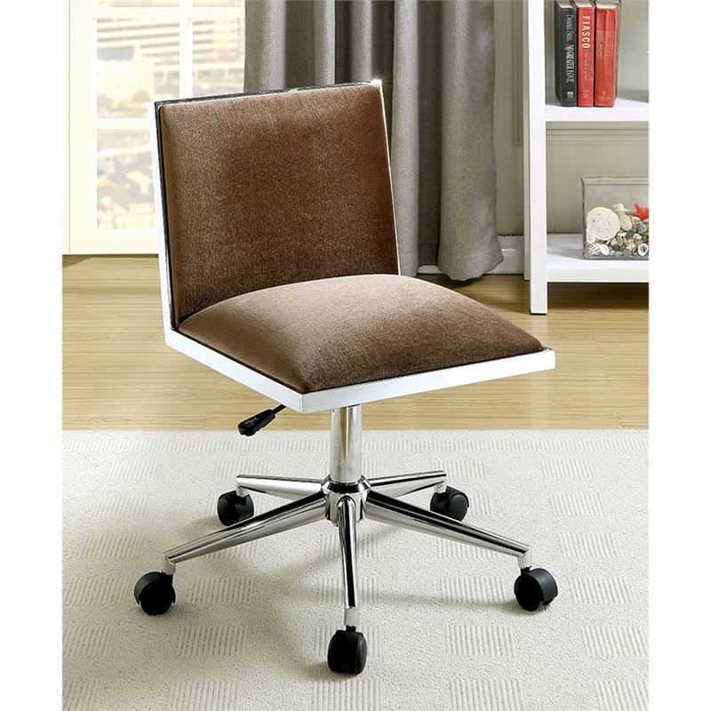 Brown Ergonomic Armless Office Chair M6596