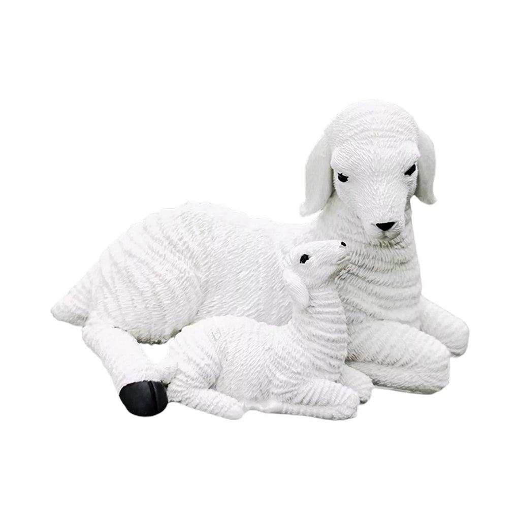 Set of 2 Resin Lamb Figurine Decoration C421368