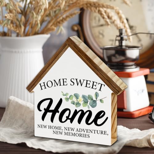 House Shaped Wooden Block Sign I721