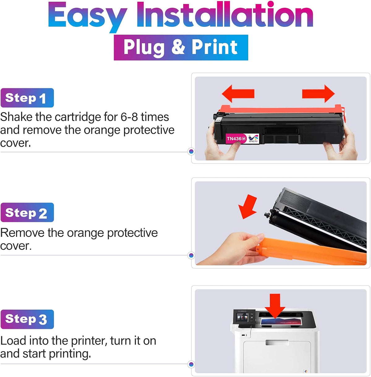 Compatible Toner Cartridge Replacement 1Black 1Cyan 1Magenta 1Yellow C622