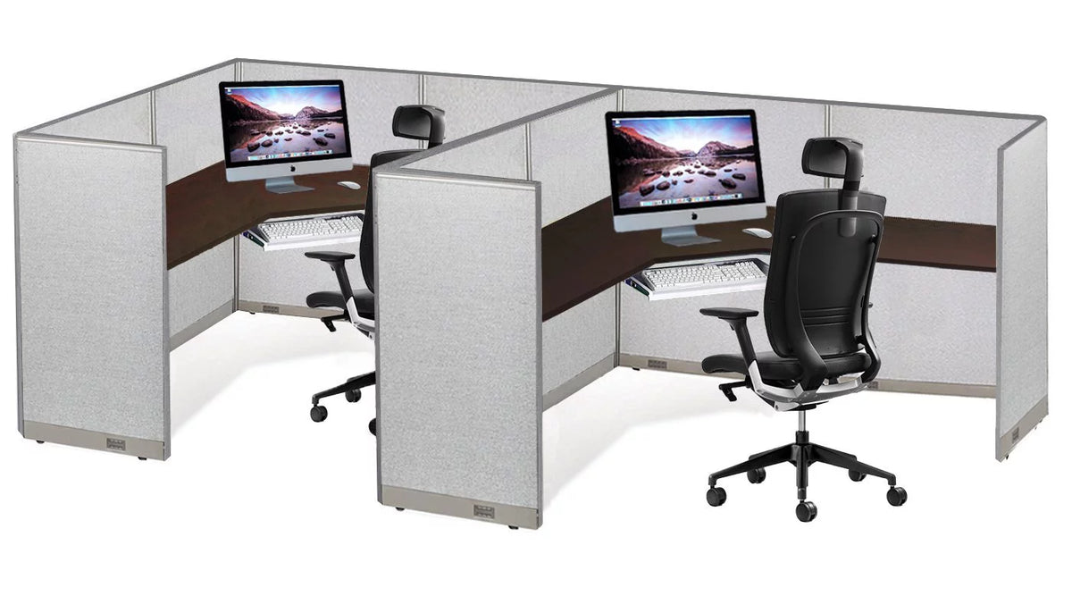 Double 2 Stations Office Cubicle B211419