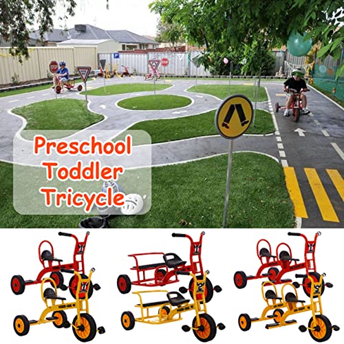 Kids Tricycle with Passenger Seat, Inflation-Free Rubber Wheels U894