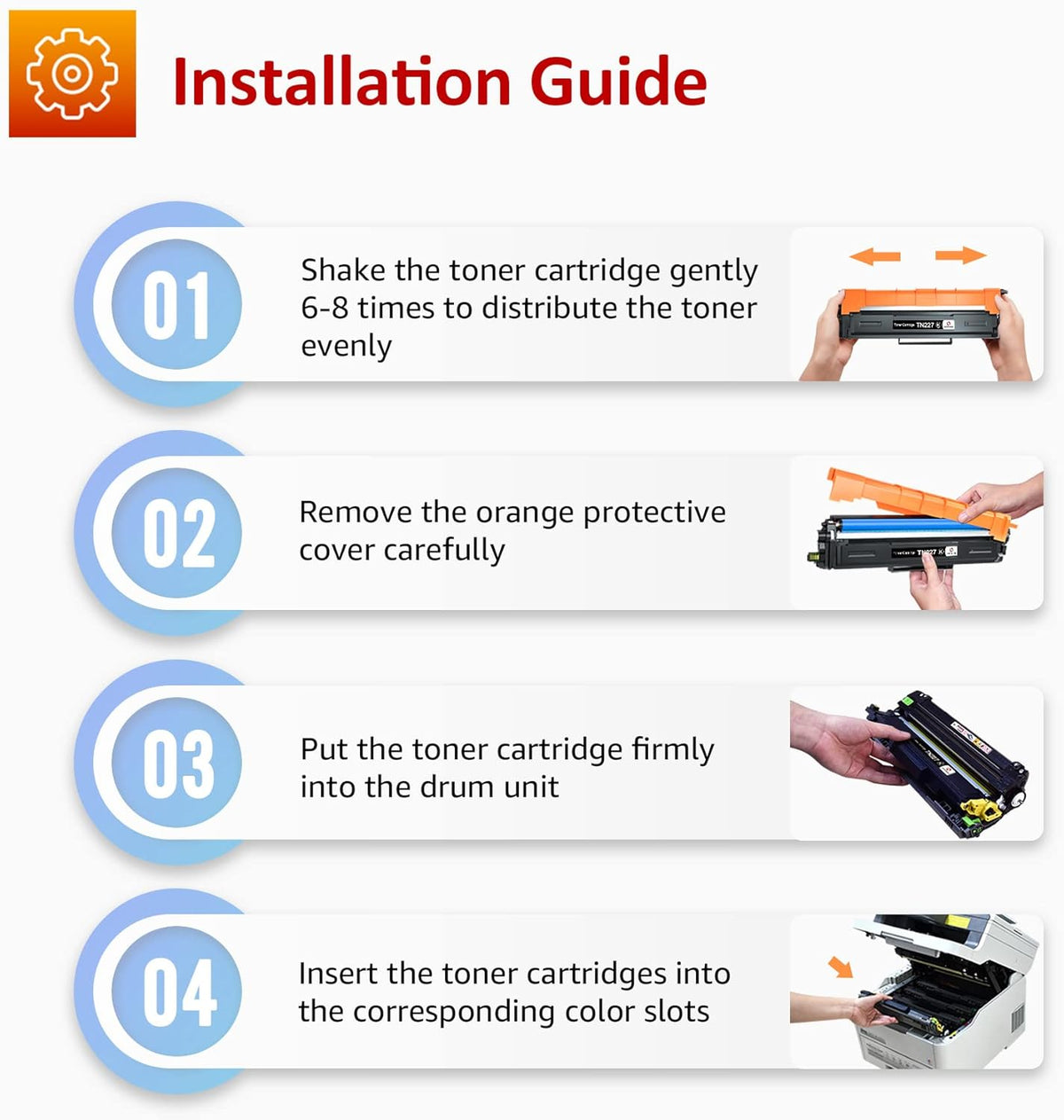 Compatible Toner Cartridge Replacement 4 Pack High Yield Q2736
