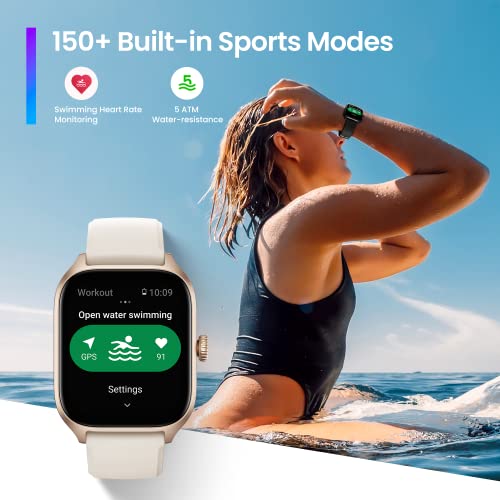 Black 43mm Smart Watch with GPS P75161