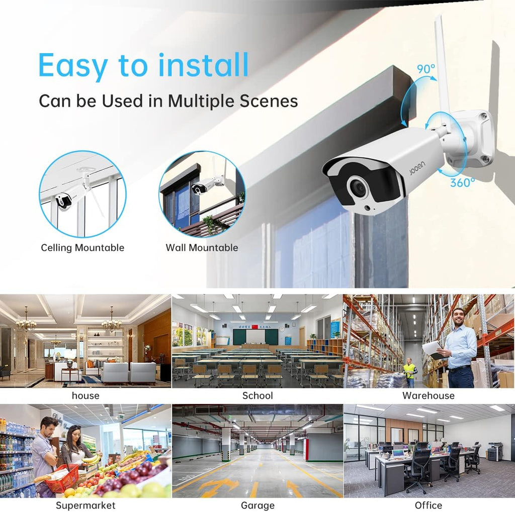Wireless Security Camera System, 8 Channel 3MP NVR with 1TB Hard Drive, 4pcs 3.0 Megapixel WiFi IP Cameras Outdoor O4711