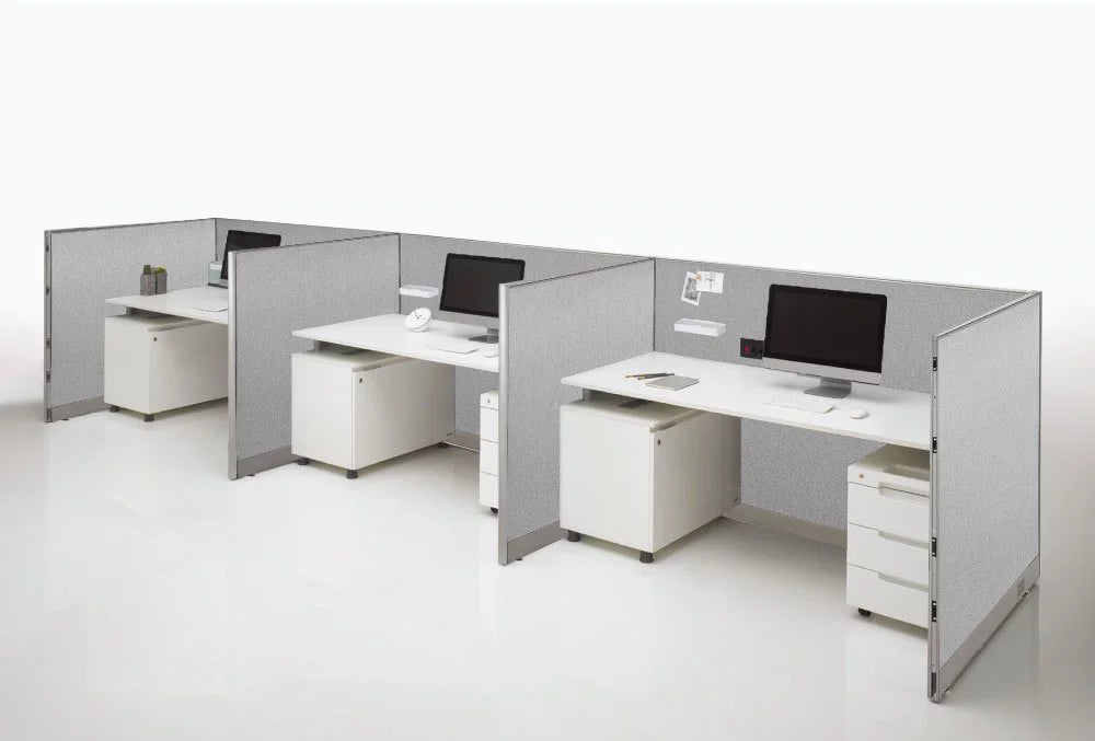 Double 2 Stations Office Cubicle B211419