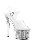 Clear Silver Glitter Inserts P4041