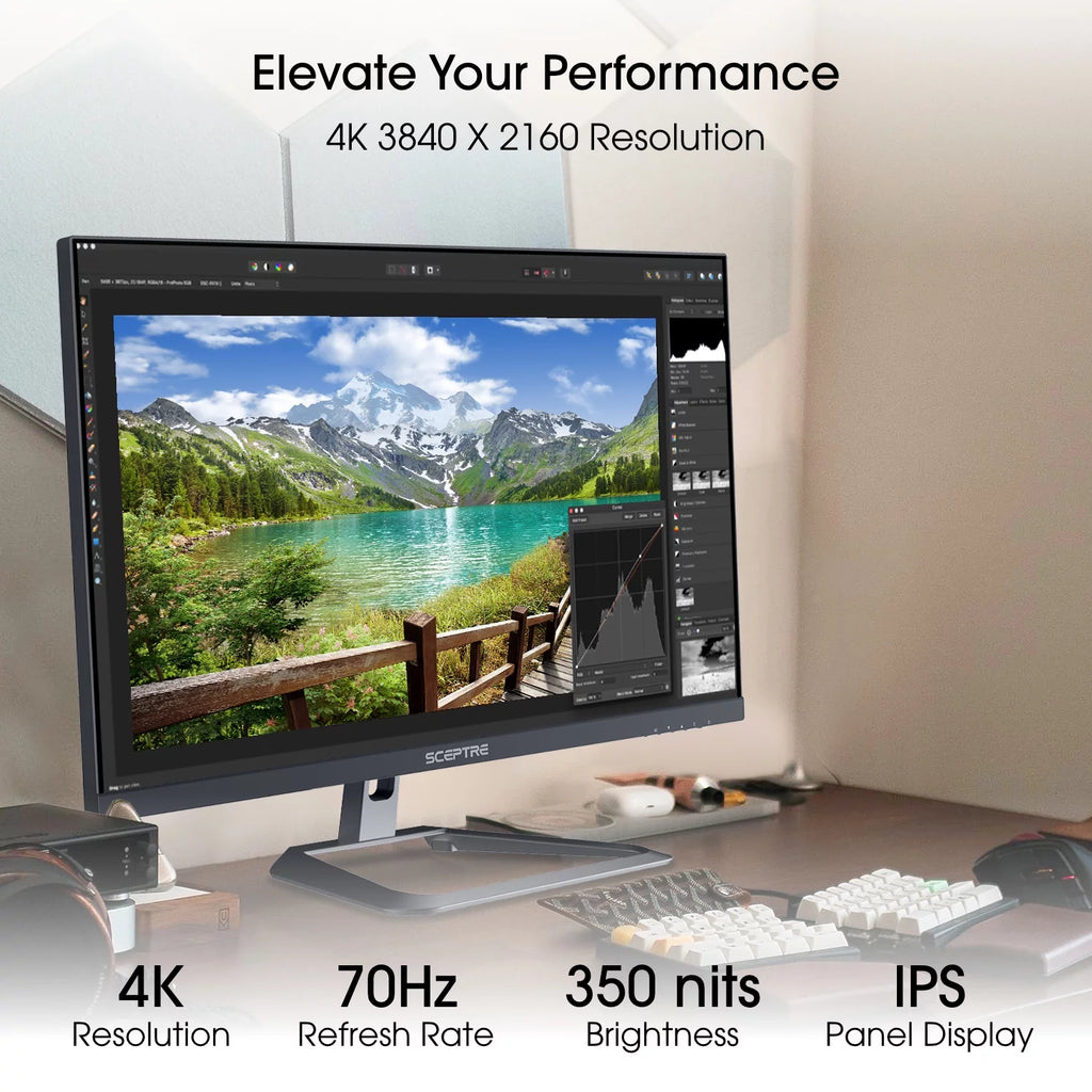 27" 4K UHD IPS Monitor 70Hz DisplayPort HDMI 99% sRGB Built-in Speakers G8663