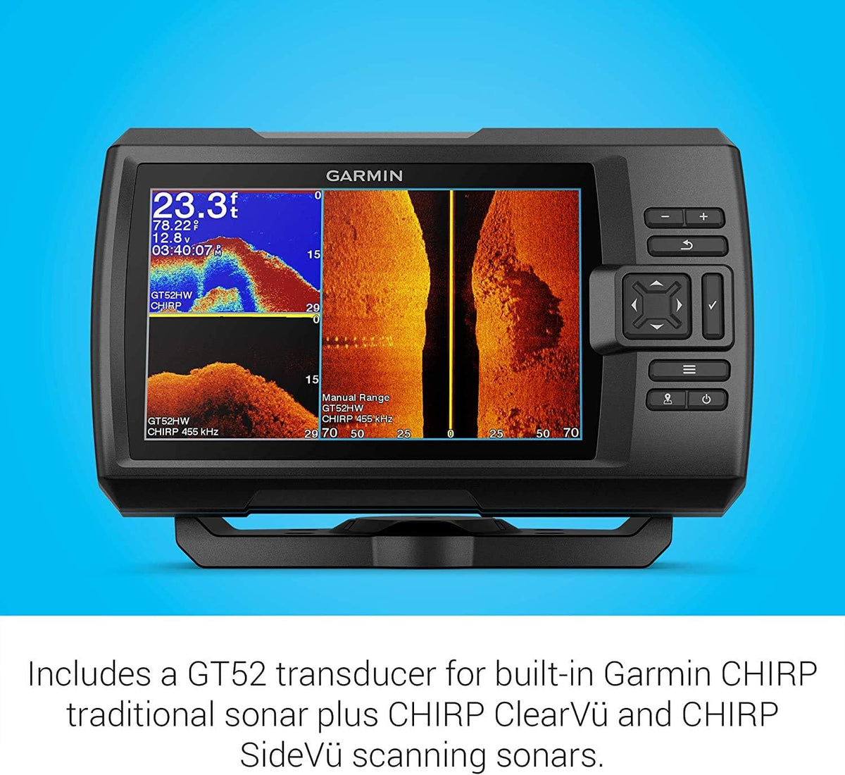 7-inch Color Fishfinder with Transducer and Protective Cover H10902