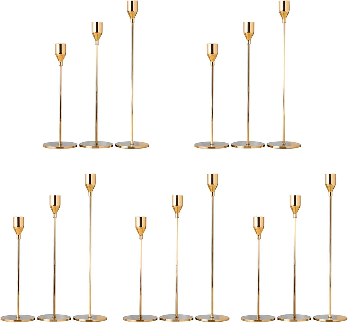 Black Taper Candle Holders Set of 3 Z260323