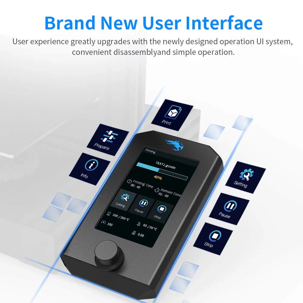 3D Printer Printing Size 220x220x250mm Aluminum Black D152127