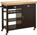 Wenge/Natural Storage Kitchen Cart X81942