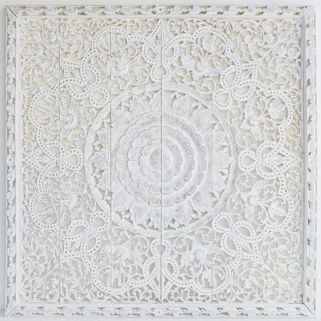 72 Inches Wood Carved Headboard D63660