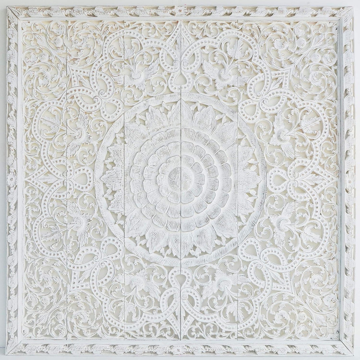 72 Inches Wood Carved Headboard D63660