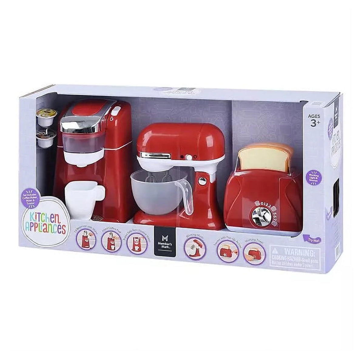 3-Pc. Gourmet Kitchen Appliance Set (Red) R408