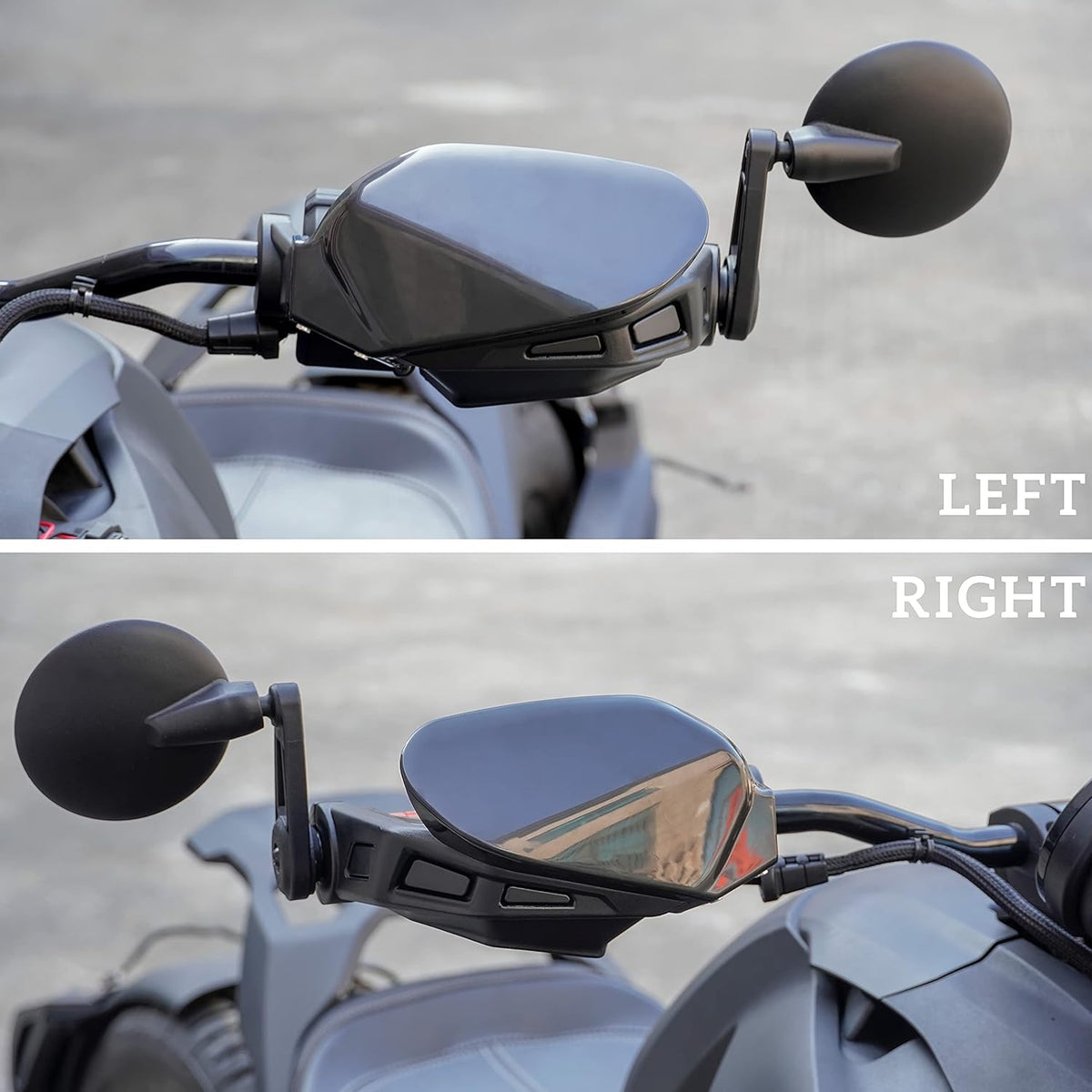 Black Plastic Handguards Wind Deflector Kit 2PCS I554