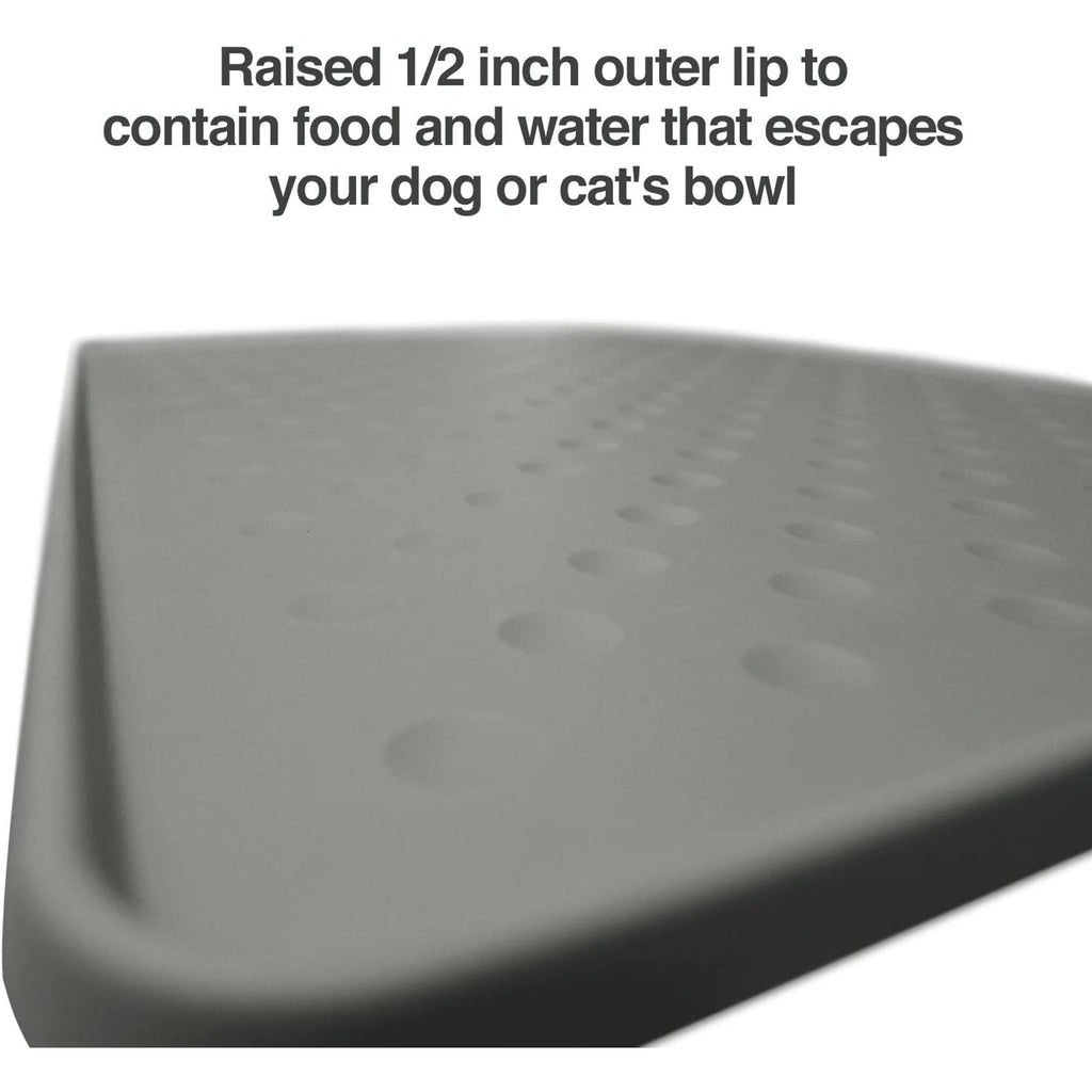 Grey Silicone Dog Food Mat, 27.5 x 17.5 M159
