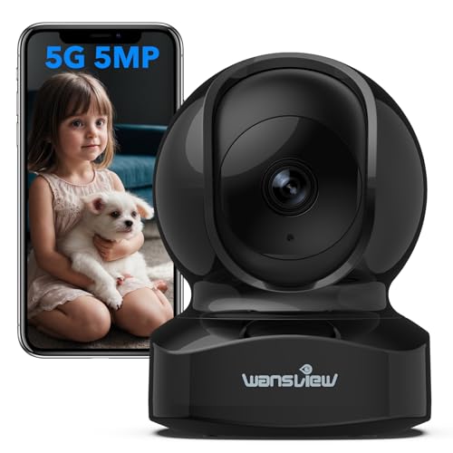 Security Camera Indoor, 360 Degree WiFi, 2 Way Audio Night Vision, Black, 3MP L277
