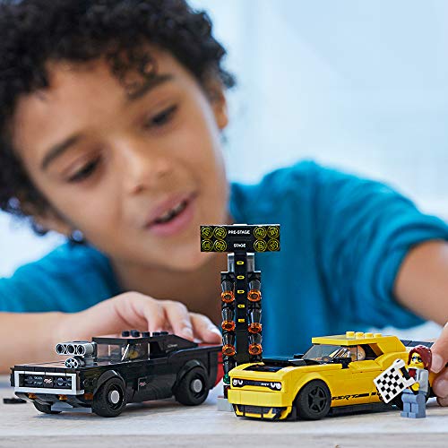 2018 Dodge Challenger SRT Demon and 1970 Dodge Charger R/T Building Kit (478 Pieces) E9242
