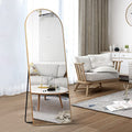 65"x22" Arched Full Length Mirror with Aluminum Alloy Frame R544