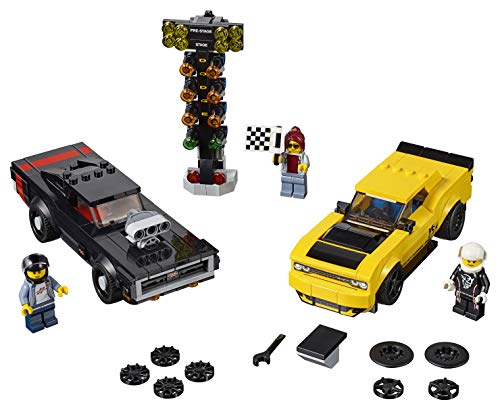 2018 Dodge Challenger SRT Demon and 1970 Dodge Charger R/T Building Kit (478 Pieces) E9242