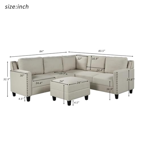 Studded Upholstered Sofa 2 Piece Set P14985