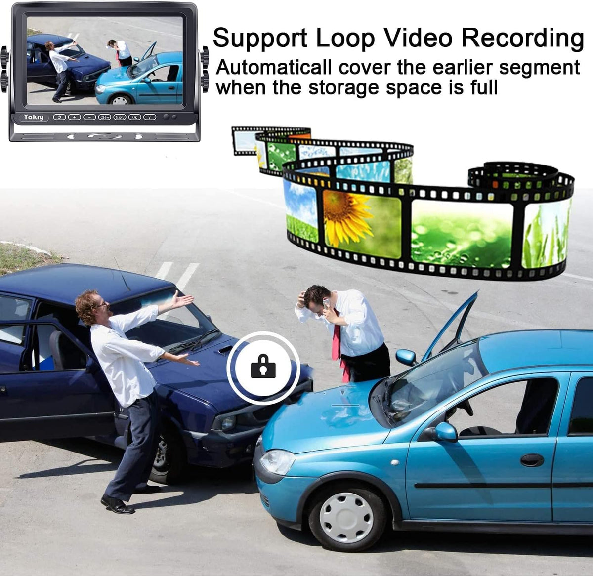 Wireless HD 1080P RV Backup Camera with 7 Inch Monitor V959