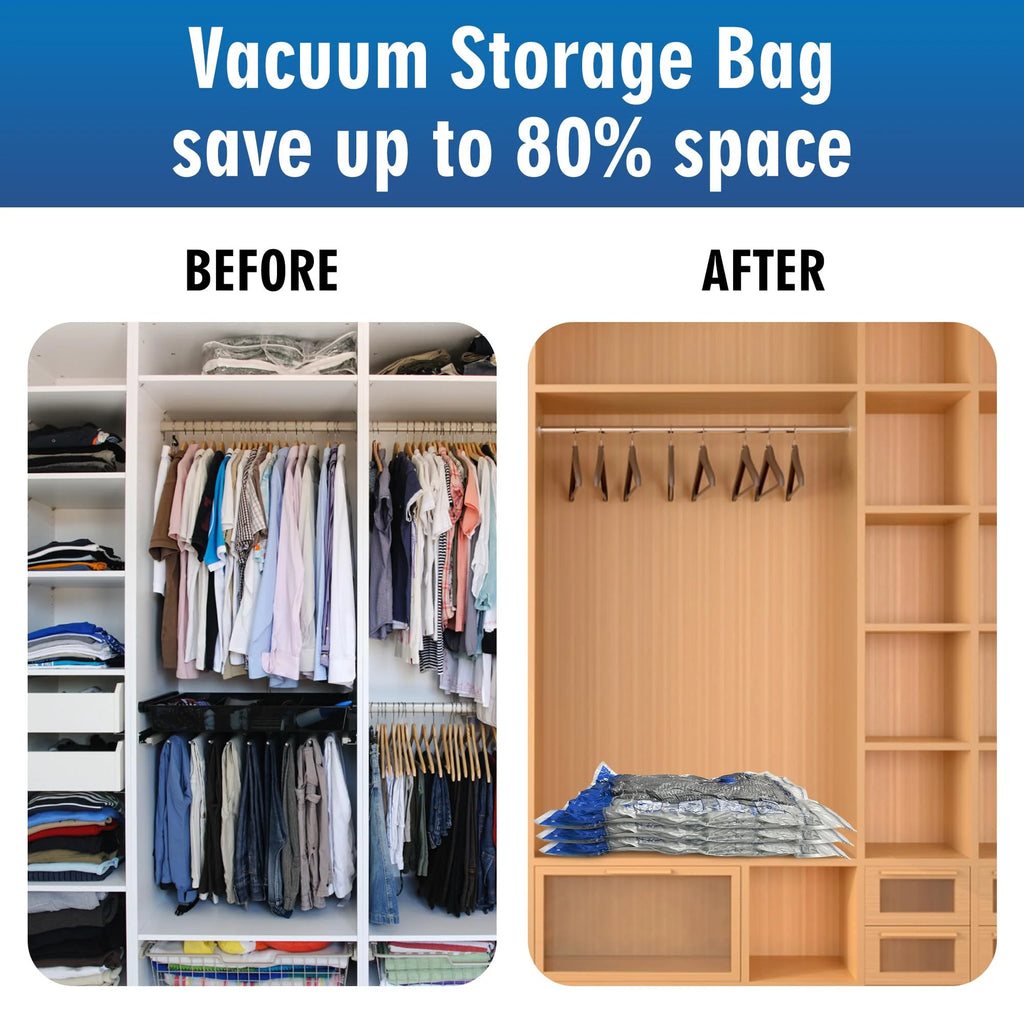 Jumbo Vacuum Storage Bags 8 Pack, Extra Large, White Q711