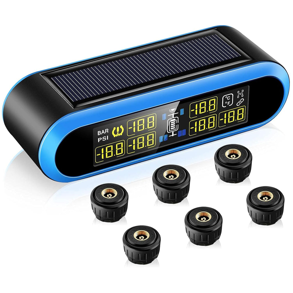 Wireless Solar Power TPMS with 6 External 200PSI Sensors V245066