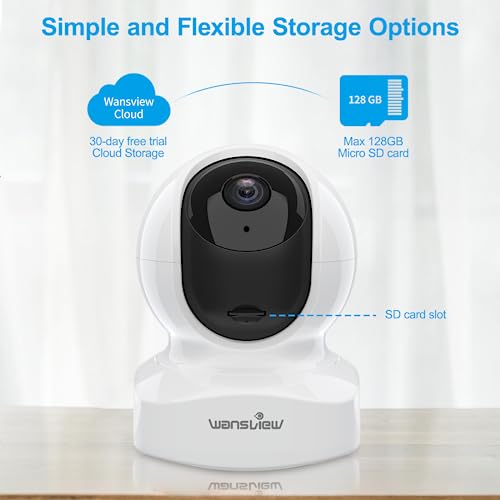 Security Camera Indoor, 360 Degree WiFi, 2 Way Audio Night Vision, Black, 3MP L277