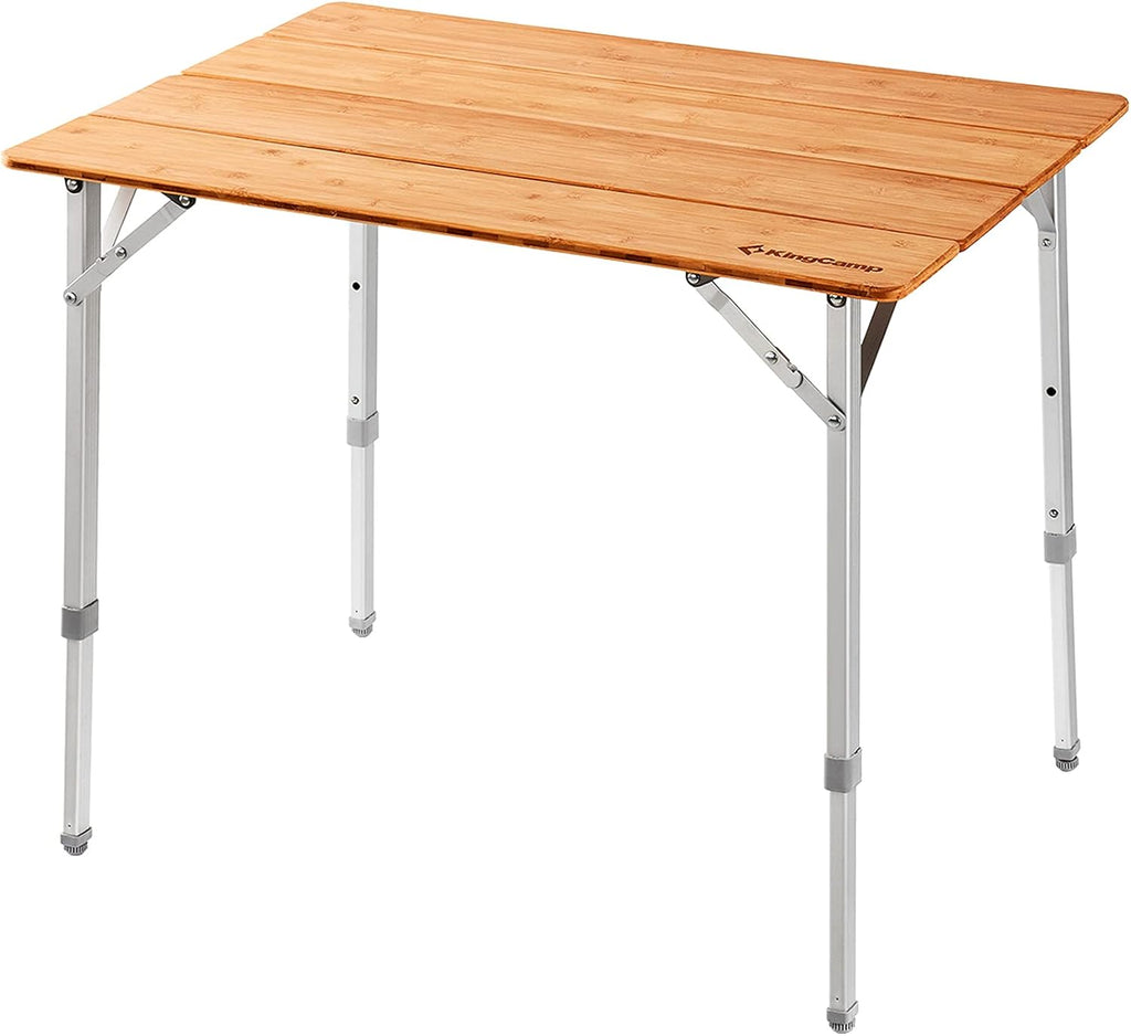 Bamboo Folding Camping Table with Carry Bag W155
