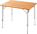 Bamboo Folding Camping Table with Carry Bag W155