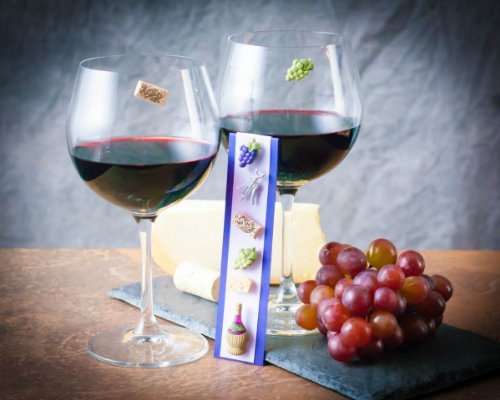 Magnetic Wine Glass Charms Set of 6 K664593