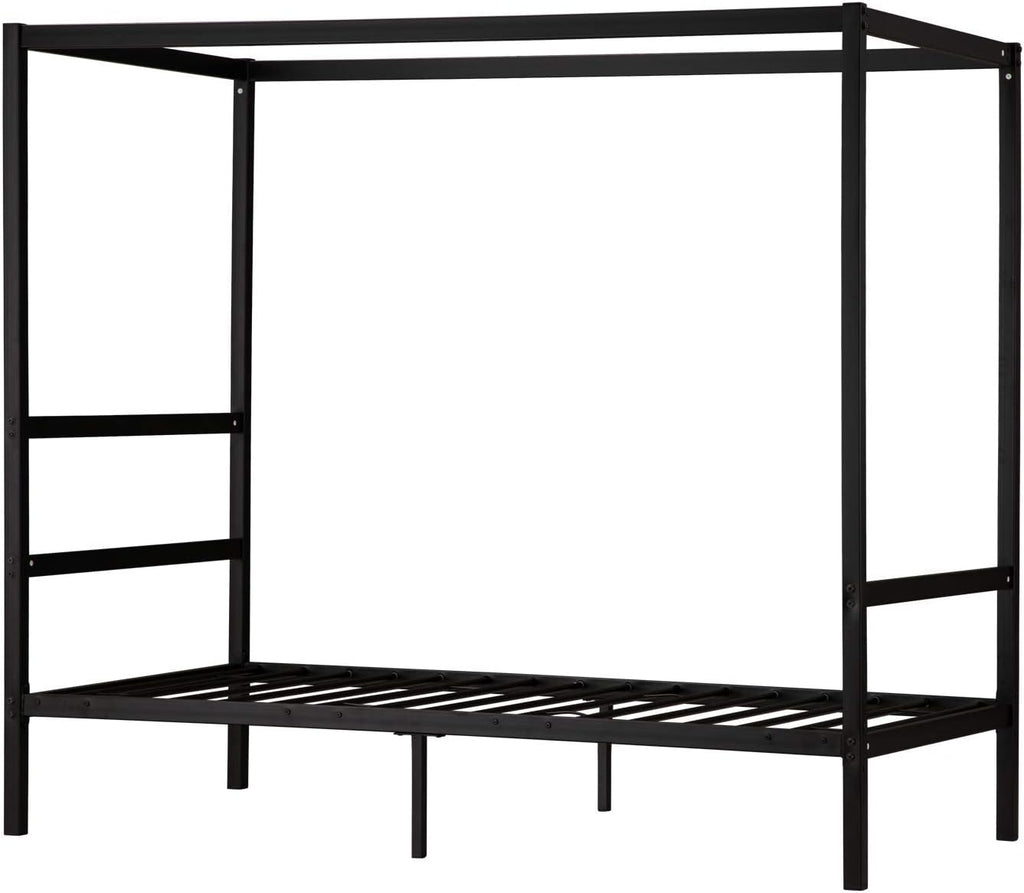 Black Twin Size Canopy Bed Frame D334