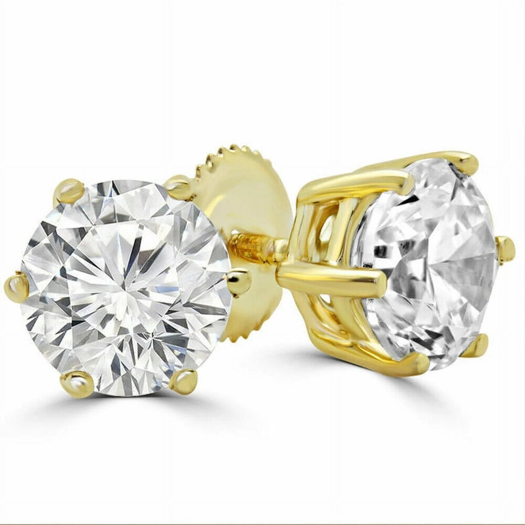 2 Carat Solitaire Moissanite Stud Earrings X903