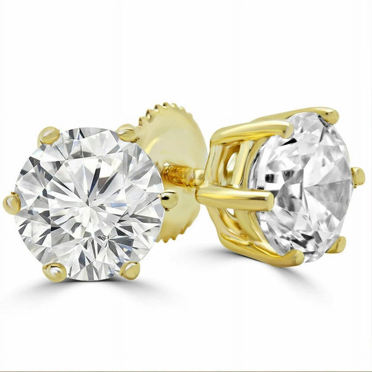 2 Carat Solitaire Moissanite Stud Earrings X903